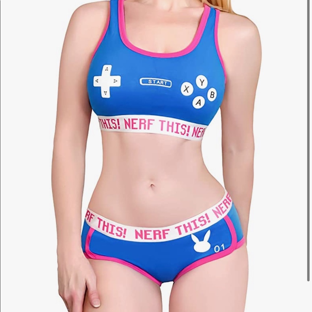Gamer girl bra and panties set